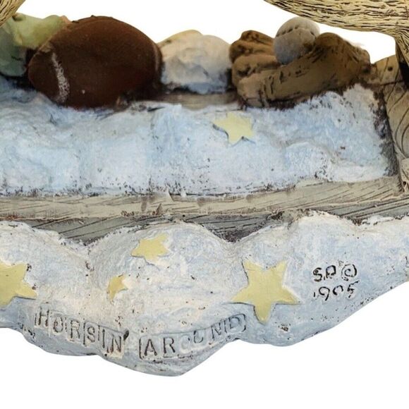 Vintage Sarah’s Attic Rocking Horse Basebeall Angels HORSIN AROUND #13 Signed - Picture 5 of 8